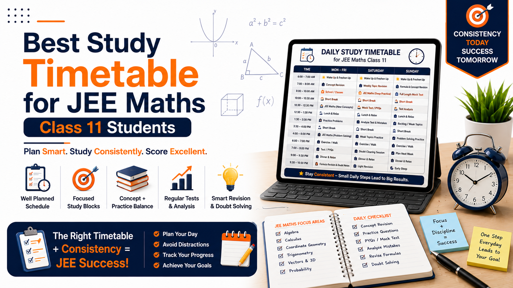 JEE Maths Study Timetable
